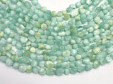 Green Angelite Beads, 5x7mm Nugget Beads, 15.5 Inch-BeadBasic