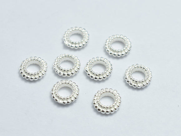 10pcs 925 Sterling Silver Beads, 5.2mm Spacer-BeadBasic