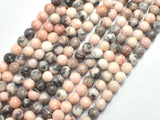 Pink Zebra Jasper, 6mm Round Beads-BeadBasic