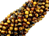 Tiger Eye Beads, 8mm, Round beads-BeadBasic