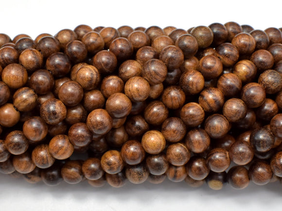 Black Rosewood Beads, 6mm Round Beads, 26 Inch-BeadBasic