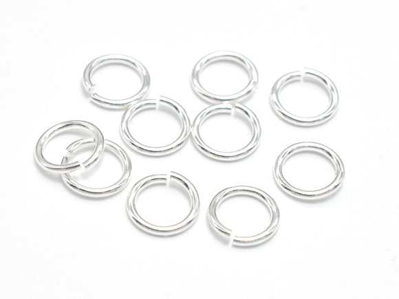 200pcs 8mm Open Jump Ring, 1mm (18gauge), Silver Plated-BeadBasic
