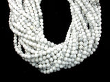 Matte White Howlite Beads, Round, 6mm-BeadBasic