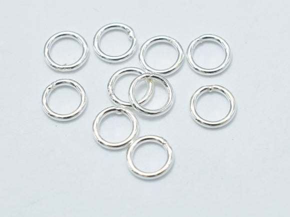 40pcs 925 Sterling Silver Close Jump Ring, 4mm-BeadBasic