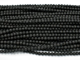 Black Lava Beads, Round, 4mm-BeadBasic