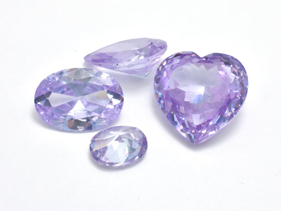 Cubic Zirconia Loose Gems- Faceted Heart, Oval, Pear, 1piece-BeadBasic