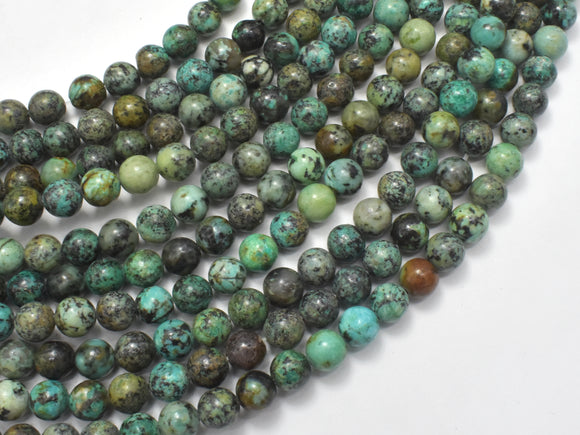 African Turquoise Beads, Round, 6mm (6.7mm)-BeadBasic