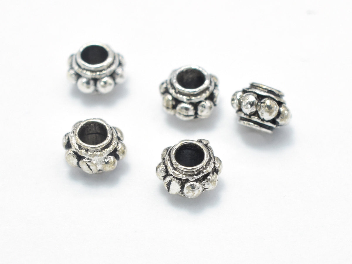 Silver Rondelle Bead - Spacer Bead - B0175-4mm - (1 Piece)