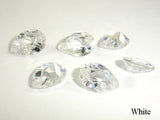 CZ beads, Faceted Pear, Pointed Back, 7x10mm-BeadBasic