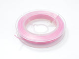 2Rolls Pink Stretch Elastic Beading Cord, 0.5mm, 2 Rolls-20 Meters-BeadBasic