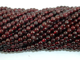 Red Garnet Beads, 3.5mm Round Beads-BeadBasic