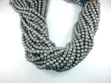Druzy Agate Beads, Silver Gray Geode Beads, 6mm Round Beads-BeadBasic