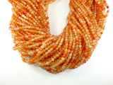 Carnelian Beads, Orange, 4mm (4.4mm) Round Beads-BeadBasic