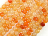 Dragon Vein Agate Beads, Orange, 6mm Round Beads-BeadBasic