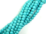 Turquoise Howlite Beads, Round, 4mm-BeadBasic