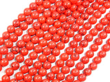 Red Howlite Beads, 6mm Round Beads-BeadBasic