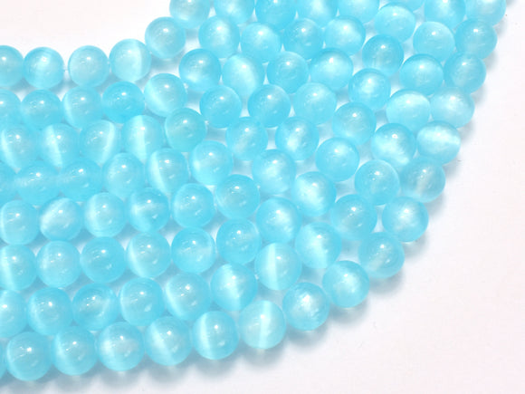 Selenite - Blue, 8mm (8.5mm) Round-BeadBasic