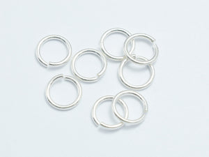 20pcs 925 Sterling Silver Opened Jump Ring, 6mm-BeadBasic