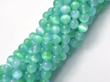 Selenite - Green & Blue, 8mm (8.5mm) Round-BeadBasic