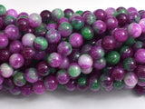 Jade - Ruby & Green, 6mm Round-BeadBasic