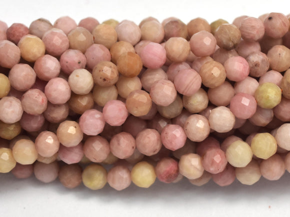Rhodonite, Pink Rhodonite, 3mm (3.5mm) Micro Faceted
