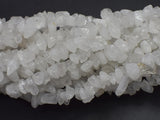 Clear Quartz, 4mm - 10mm Chips Beads, 33 Inch-BeadBasic