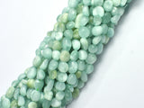 Green Angelite Beads, 5x7mm Nugget Beads, 15.5 Inch-BeadBasic