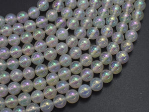 Mystic Coated White Agate, 8mm Round-BeadBasic