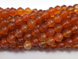 Carnelian-Orange 8mm Bell Beads, 14 Inch-BeadBasic