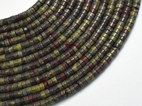 Dragon Blood Jasper, 2x4mm Heishi Disc-BeadBasic