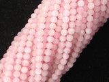 Matte Rose Quartz Beads, 4mm Round beads