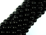 Jet Gemstone, 10mm Round Beads