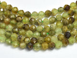 Green Garnet Beads, 3mm (3.4mm) Micro Faceted Round-BeadBasic