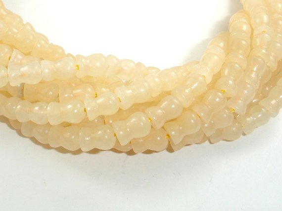 Yellow Jade Beads, Vase (Flower), 5 x 8mm-BeadBasic