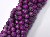 Gray Picture Jasper - Purple, 8mm (8.5mm)-BeadBasic