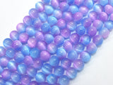 Selenite - Purple & Blue, 8mm (8.5mm) Round-BeadBasic