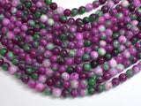 Jade - Ruby & Green, 6mm Round-BeadBasic