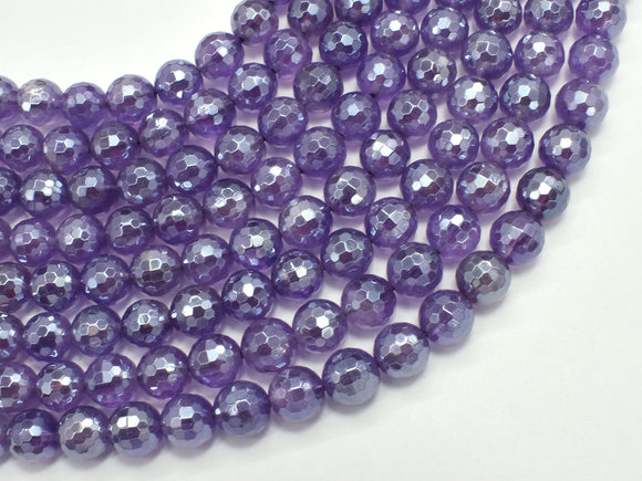 Mystic Coated Amethyst 8mm Faceted Round-BeadBasic