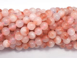 Jade - Peach White 8mm Round-BeadBasic