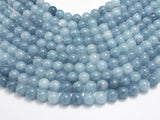 Sponge Quartz Beads-Aqua, 8mm Round Beads