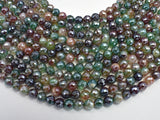 Mystic Coated Rainbow Agate, 8mm Faceted Round-BeadBasic