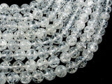 Crackle Clear Quartz Beads, 10mm Round Beads