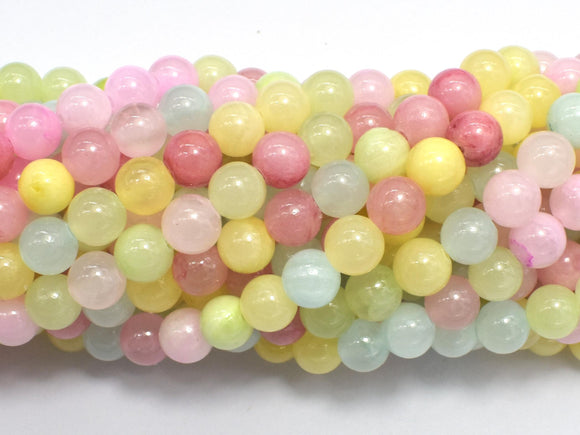 Jade - Multi Color, 6mm (6.5mm)-BeadBasic