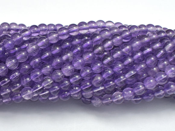 Amethyst Beads, 4mm (4.5mm) Round-BeadBasic