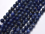 Sodalite Beads, Round, 8mm-BeadBasic