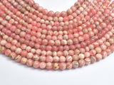 Rhodochrosite, 4mm Round Beads