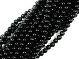 Black Onyx Beads, AA Grade Round, 4mm