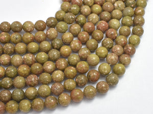 Chinese Unakite Beads, Round, 8mm-BeadBasic