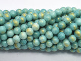 Mashan Jade - Green & Blue, 6mm (6.5mm) Round-BeadBasic