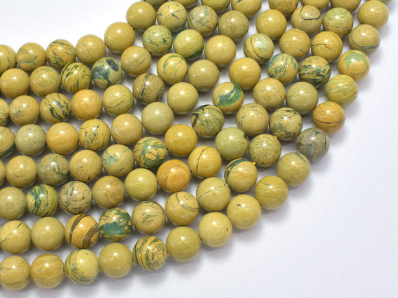 Green Muscovite 8mm Round Beads, 15 Inch-BeadBasic